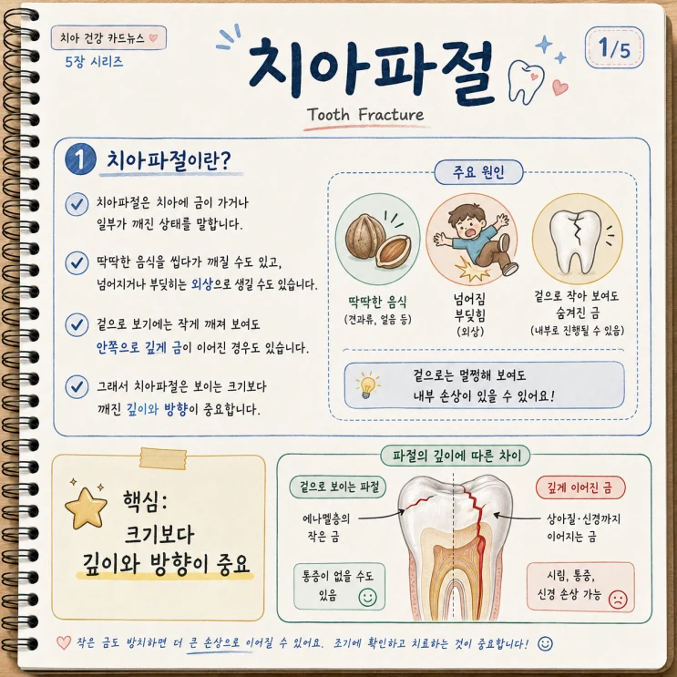 치아파절 진단 설명 이미지